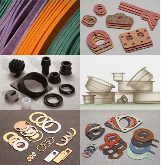 Materiali trattati da AGIT: feltri, sughero, gomma, plastica, metalli, fibre